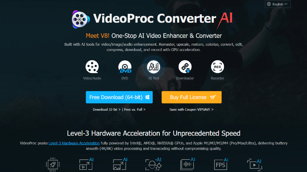 VideoProc Converter AI Updated: New AI Vocal Remover, AV1 & ProRes Codecs, Flexible Compression Options