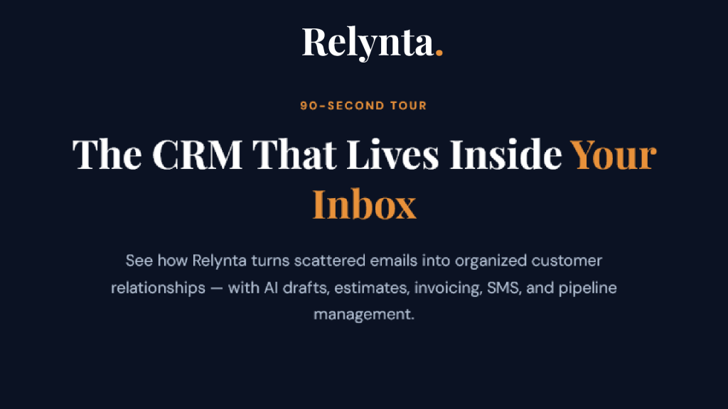 Relynta Launches Inbox-First AI CRM for Small Businesses