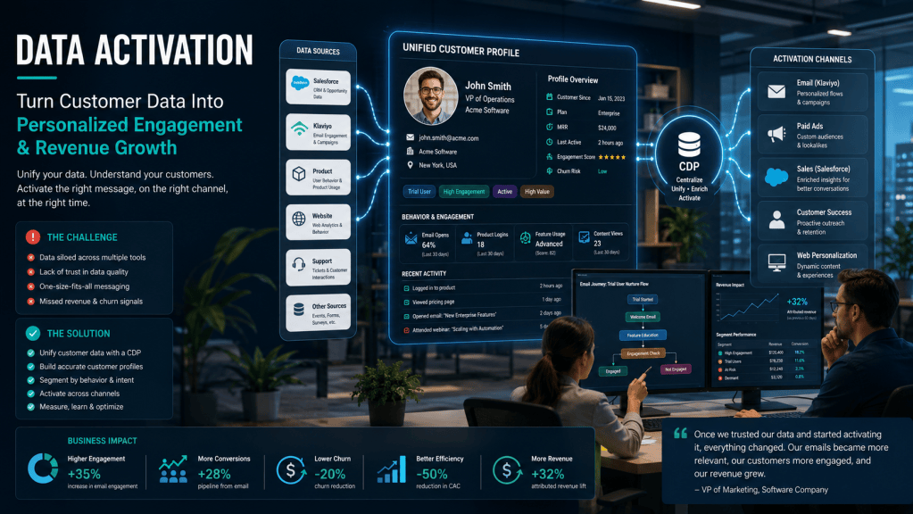Data Activation Strategy- Turning Customer Data into Revenue (CDP Focused)