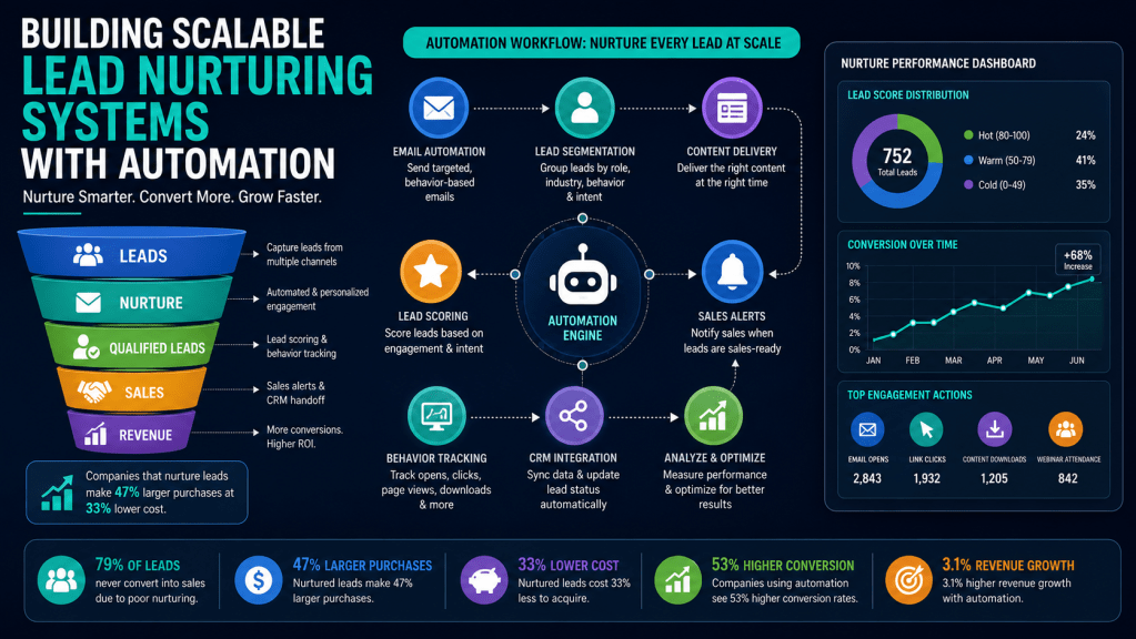 Build scalable lead nurturing systems with automation